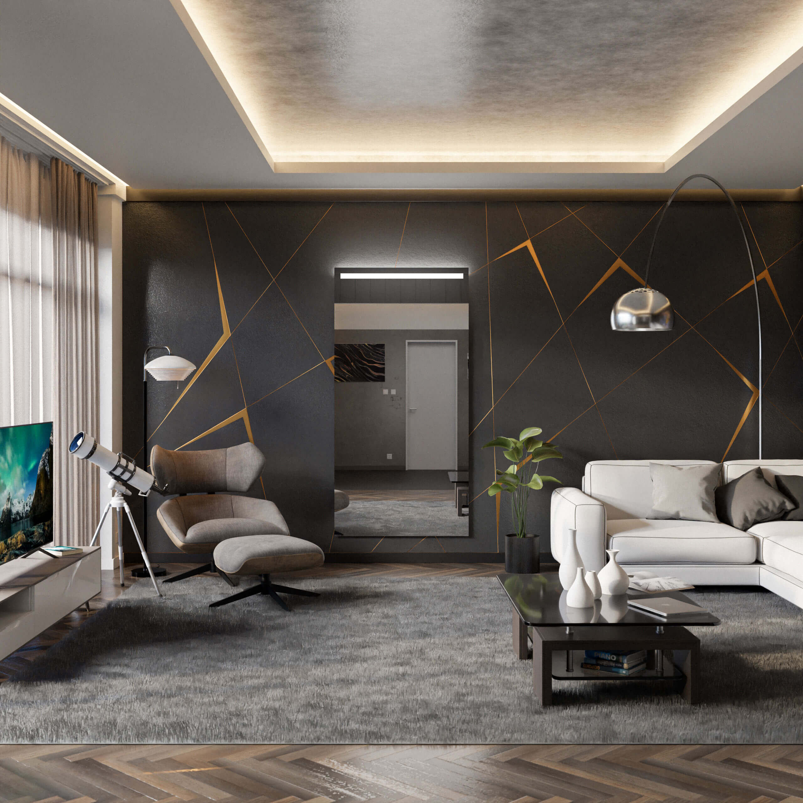 LED zrcadlo do předsíně GIZA